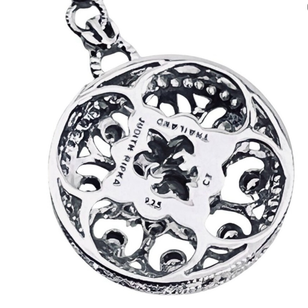 🩶 NWOT JUDITH RIPKA STERLING SILVER STATION NECKLACE WITH CZ VINTAGE PENDANT! - Picture 14 of 16